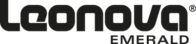Logo of the Leonova Emerald portable instrument with a black fill.