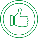 Tumme Upp Neg Cirkel Eme Outline